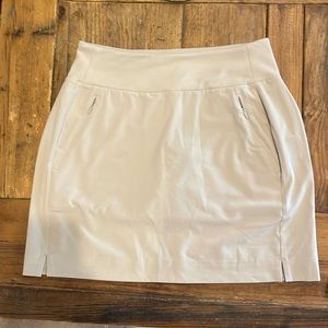 Athleta Soho skort. Size zero. Color is abalone gray, but looks really light tan